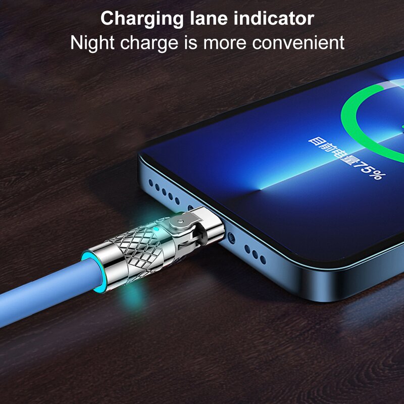 USB Cable - Manufacturer 180° Rotational Fast Charging iPhone Type C Factory Wholesale