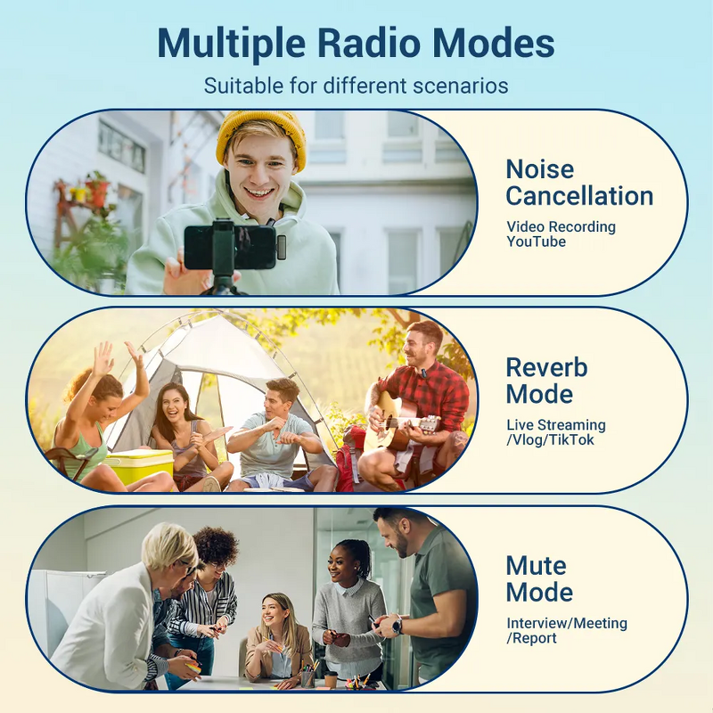 Lavalier Mic - Manufacturer Wireless iPhone iPad Android 80h Noise Cancellation 164ft