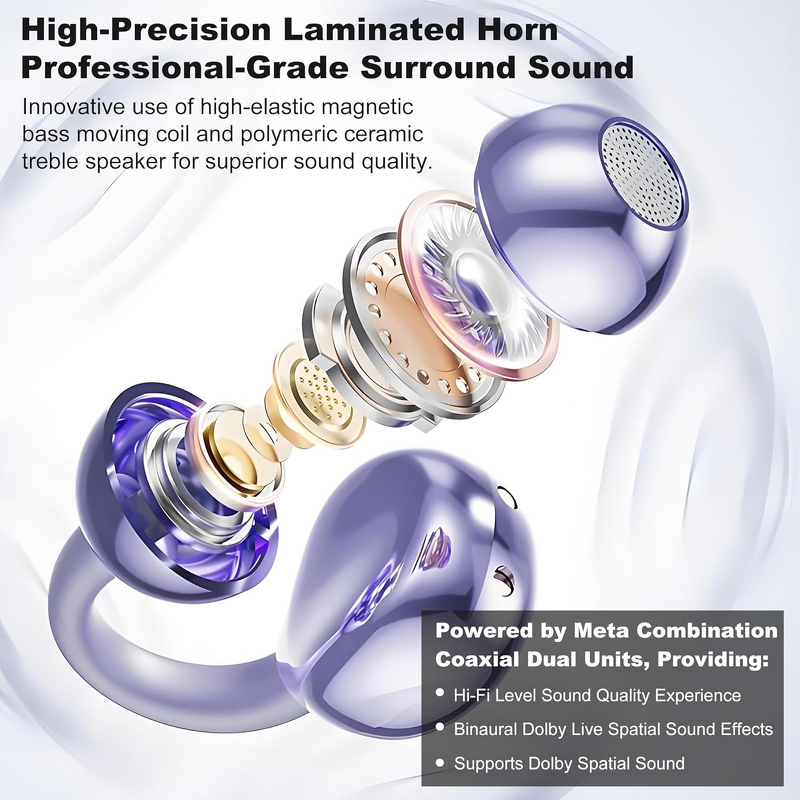 Sports Headphones - Manufacturer Ear Clip Bone Conduction Open No In-Ear Noise Canceling