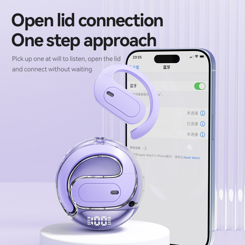 OWS Earphones - Manufacturer M112 Swivel Hanging Hi-fi 40H Battery IPX4 iPhone Huawei