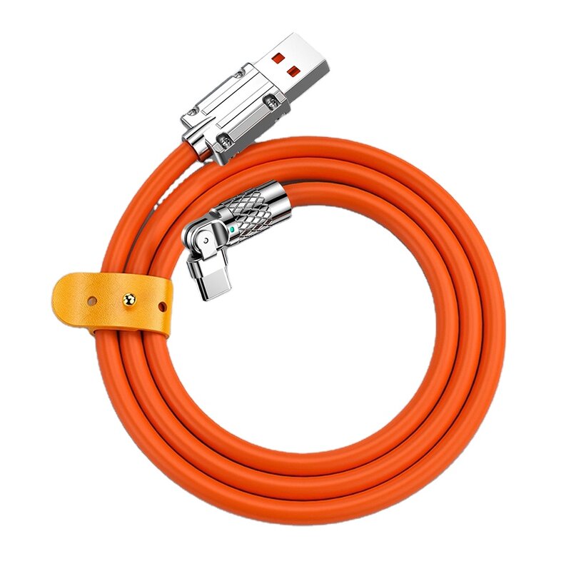 USB Cable - Manufacturer 180° Rotatable LED 1M USB-A to USB-C Fast Charging iPhone