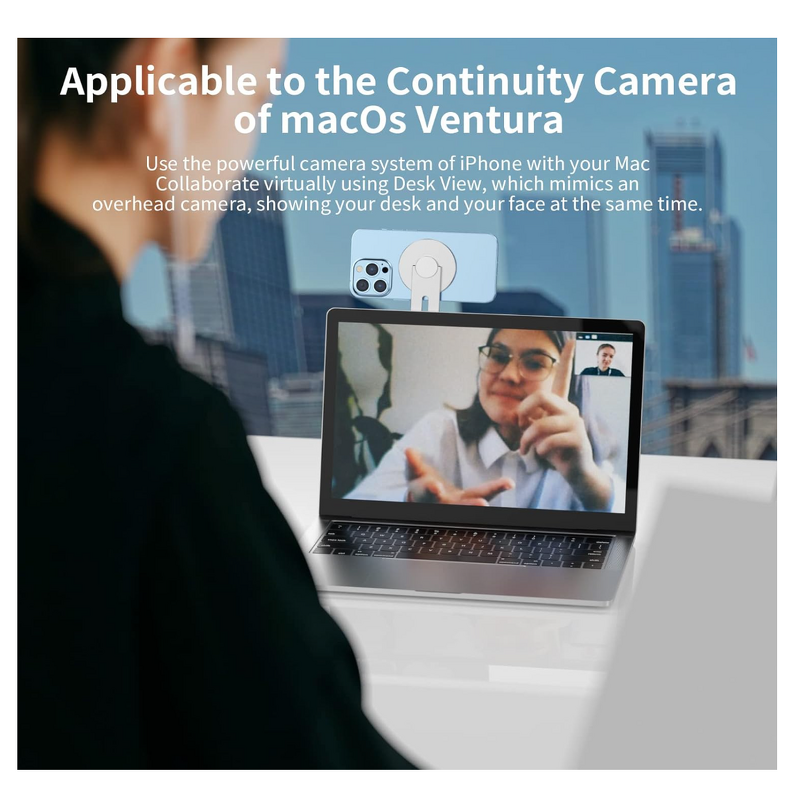 Laptop Phone Holder Manufacturer - Adjustable Angle Slim Magnetic Monitor Side