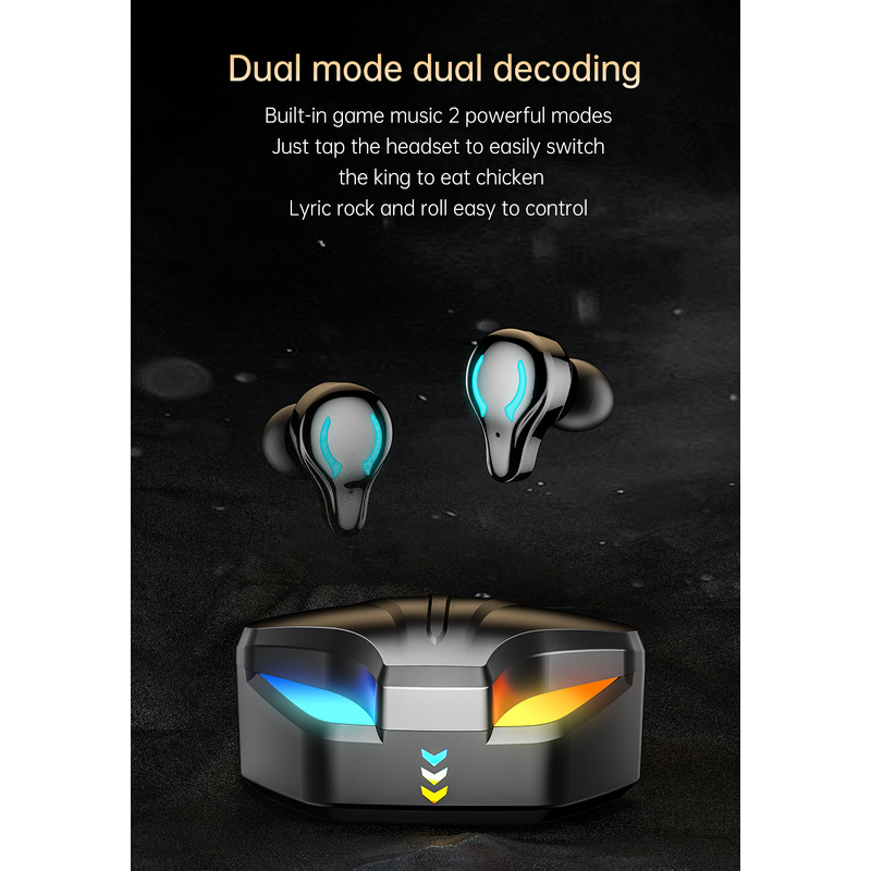 Gaming Earbuds Manufacturer - X1 Waterproof Touch Dual Mode Low Latency