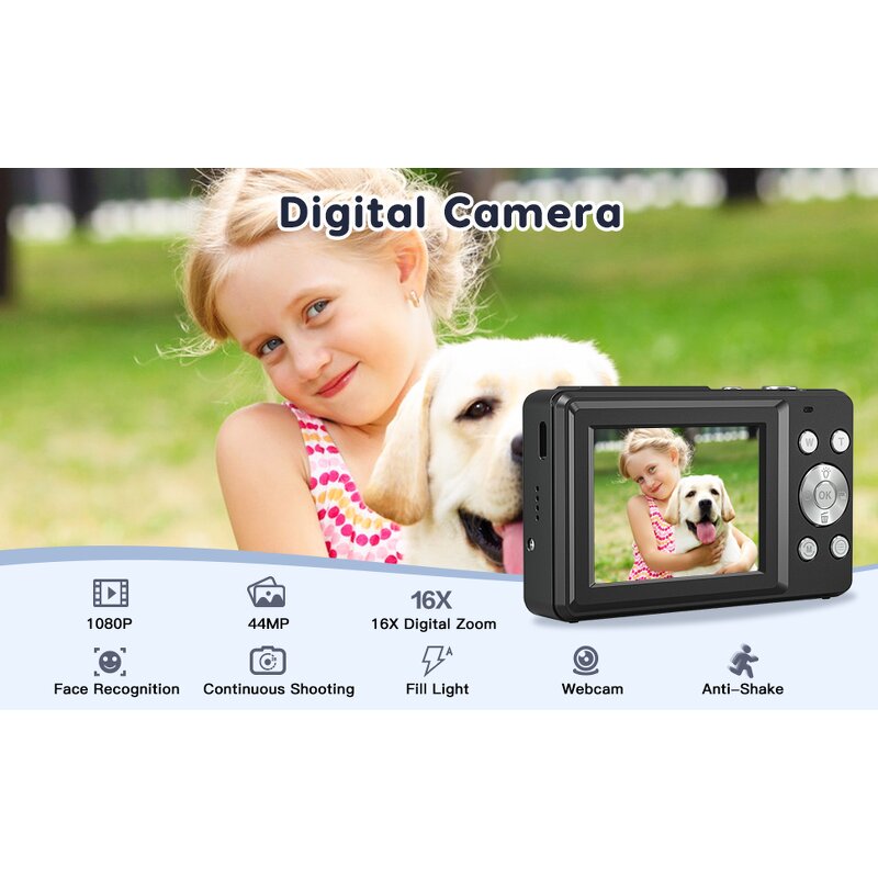 Digital Vlogging Camera Manufacturer - Portable Compact 1080P FHD 44MP