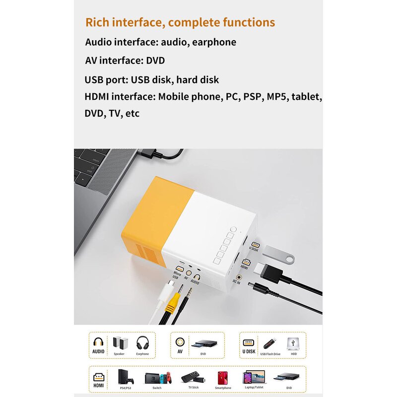 Mini Projector Manufacturer - DLP Portable Android Smart 3D 4K YG300