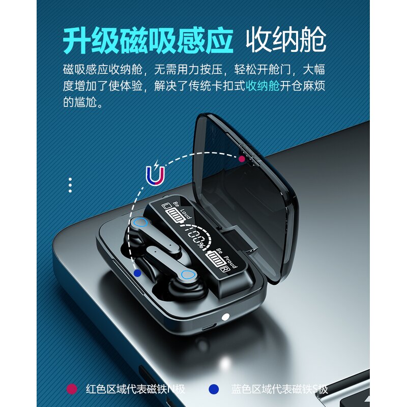 Wireless Earphone Manufacturer - M19 TWS with Flashlight BT 5.3 for iPhone