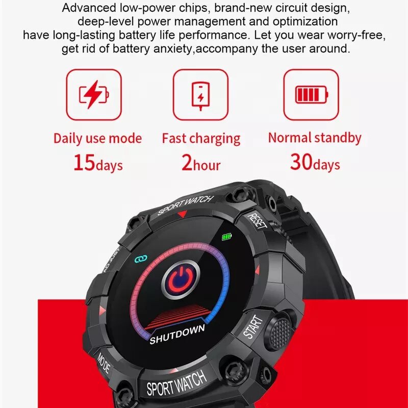 Smart Watch Manufacturer - FD68 Sports Waterproof Big Battery Long Standby