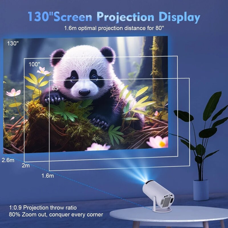 Smart Projector Manufacturer - HY300 Quad Core Android 11 WIFI LCD 4K