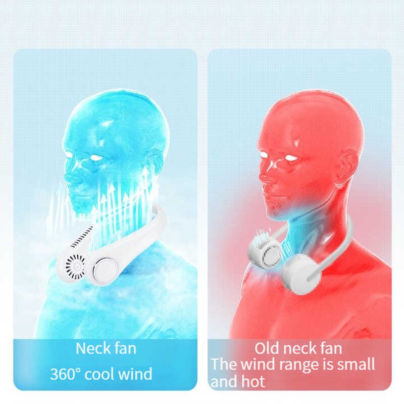 Neck Fan Manufacturer - Portable Bladeless Cooling Power Display USB