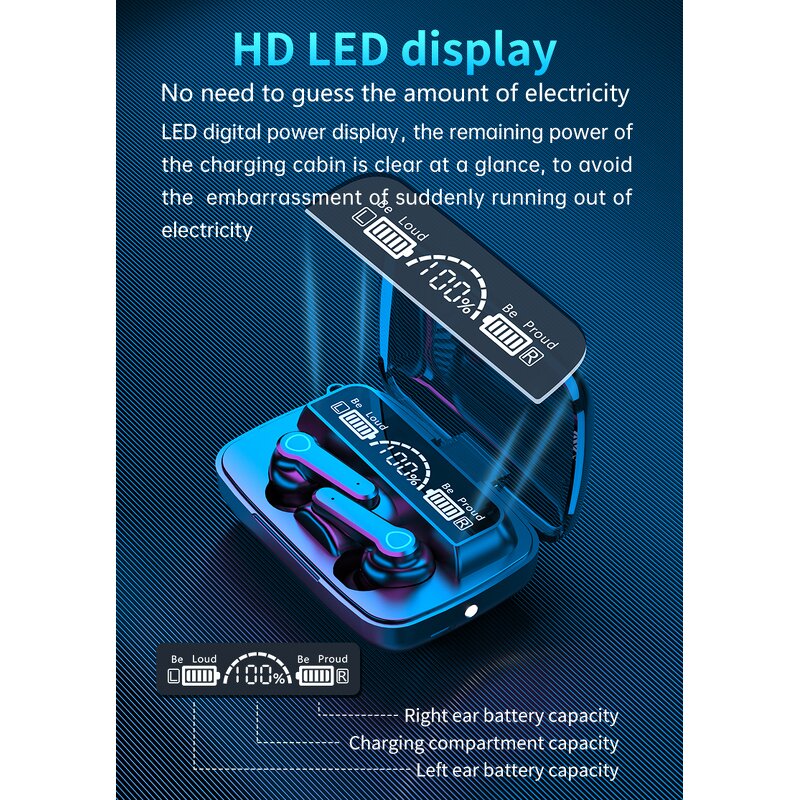 Wireless Earphone Manufacturer - M19 TWS with Flashlight BT 5.3 for iPhone