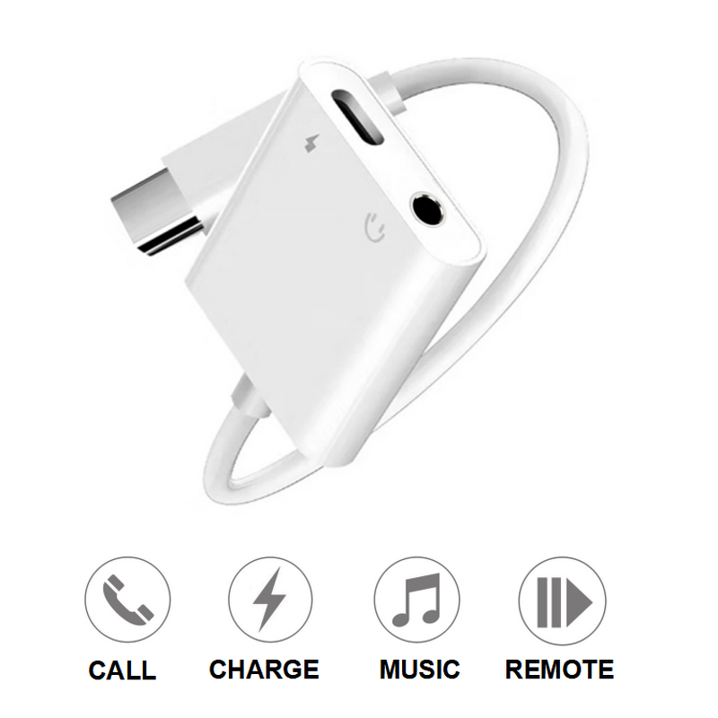 Audio Adapter Cable Manufacturer - 2-in-1 Type-C to 3.5mm Aux