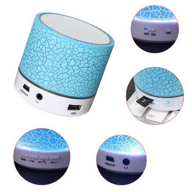 Mini Speakers Manufacturer - A9 LED with TF Card Mic USB Audio