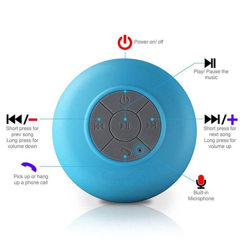 Shower Speaker Manufacturer - Round Outdoor Floating Waterproof with Sucker