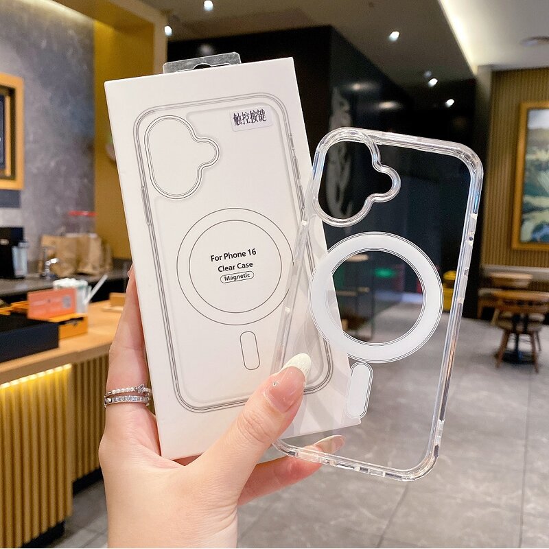 Phone Case Manufacturer - TPU+PC Anti-Yellow Shockproof Clear Magnetic Charging