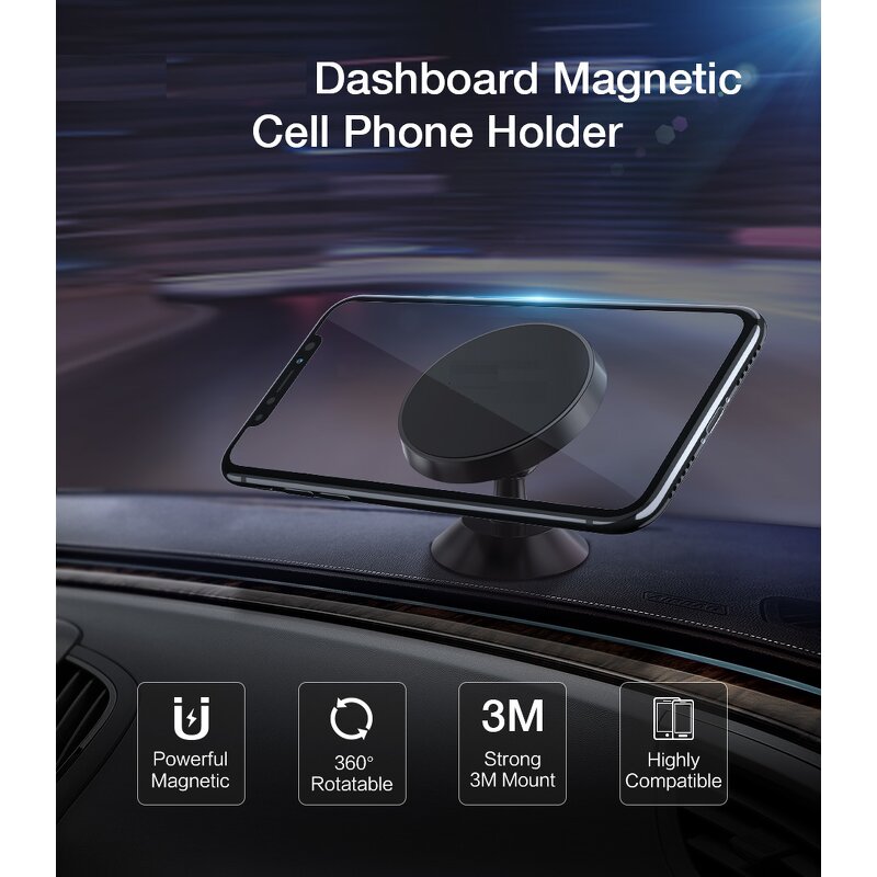 Car Phone Holder Manufacturer - 360 Degree Rotating Magnetic Flexible 3M