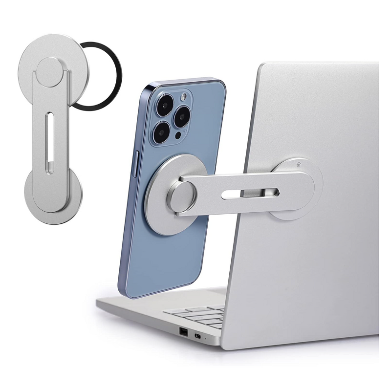 Laptop Phone Holder Manufacturer - Adjustable Angle Slim Magnetic Monitor Side