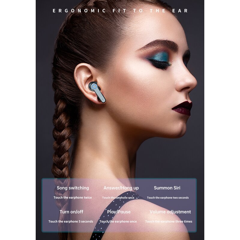 Wireless Earphone Manufacturer - M19 TWS with Flashlight BT 5.3 for iPhone