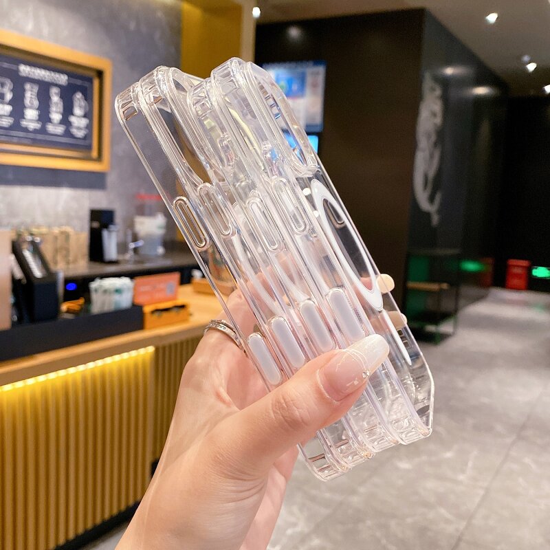 Phone Case Manufacturer - TPU+PC Anti-Yellow Shockproof Clear Magnetic Charging