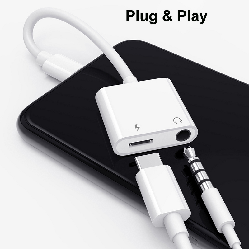 Audio Splitter Manufacturer - PVC Jacket 3.5mm to 2 in 1 Aux Type C