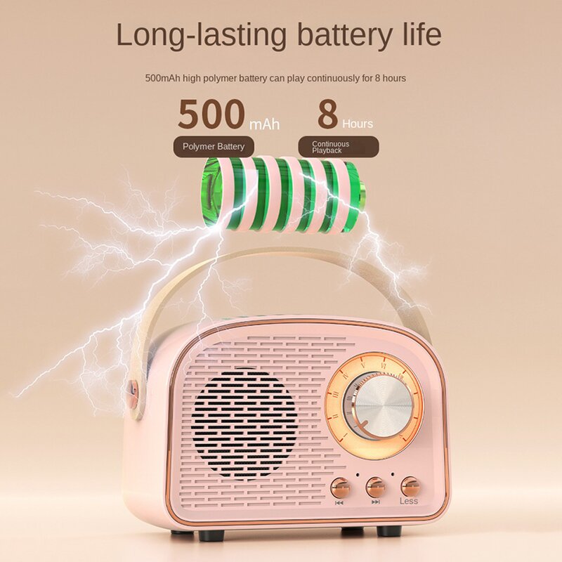 BT Speaker Manufacturer - Mini Retro Classical Bass Portable Wireless Subwoofer