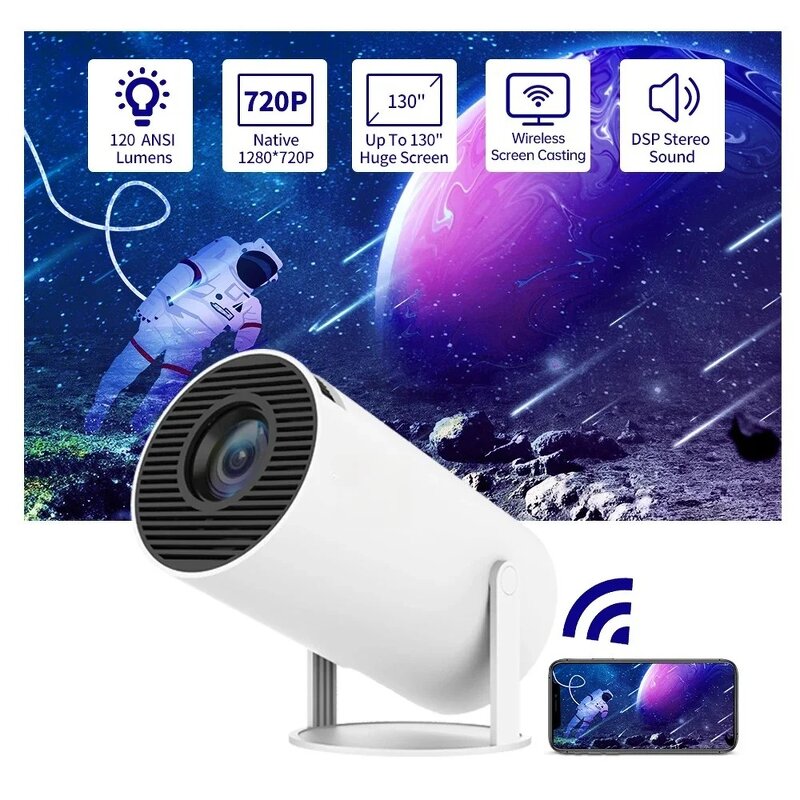 Mini Projector Manufacturer - 4K HY300 Pro Android Video Wifi Mirror