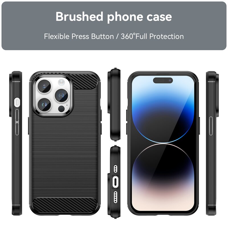 Phone Case Manufacturer - Thin Carbon Fiber TPU Silicone Soft Back Cover