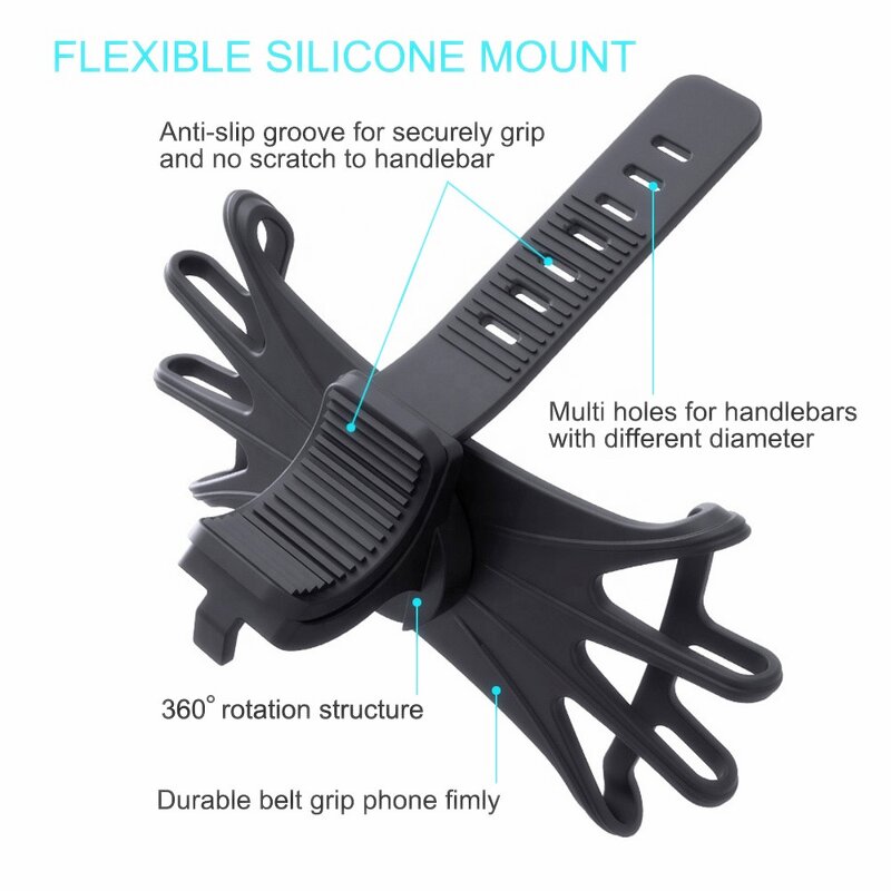 Bicycle Phone Holder Manufacturer - Universal Adjustable Silicone for Motorcycle