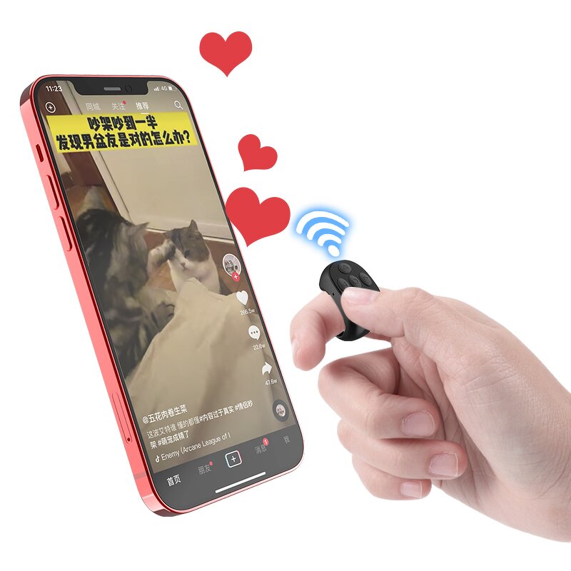 Remote Control Ring Manufacturer - Portable BT Tiktok 433MHz Fingertip