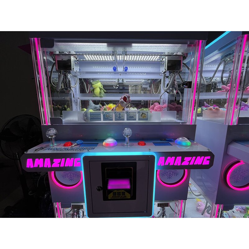 Claw Machine Manufacturer - Premium Plastic Four-Person with Neon Lights