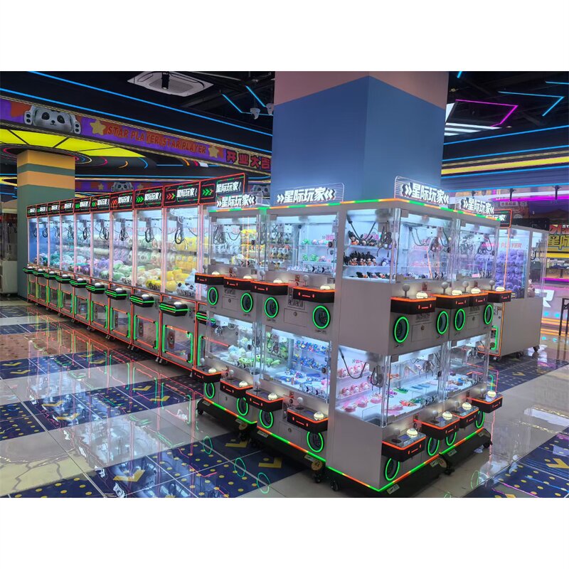 Arcade Game Console Manufacturer - 4-Player Crane Claw Multi-Color Coin Operated