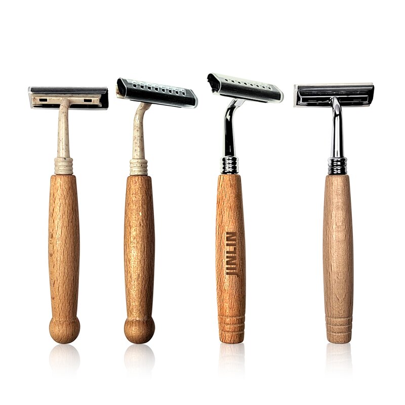 Razor - Manufacturer Biodegradable Bambus Disposable Wooden Twin Stainless Steel