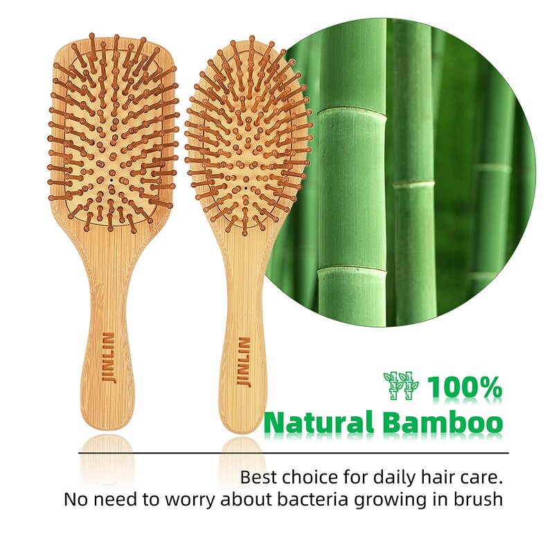 Hairbrush - Manufacturer Anti Static Wood Paddle Massage Bamboo Comb With Box Women