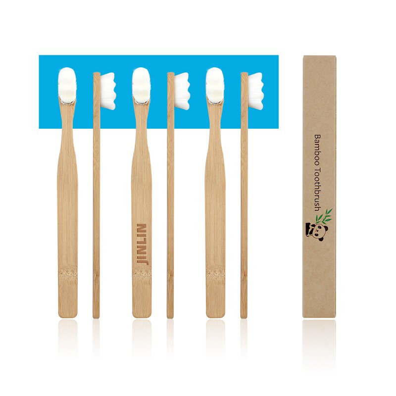 Toothbrush - Manufacturer Bamboo Soft Nano Bristles Flat Straight Handle Eco-Friendly