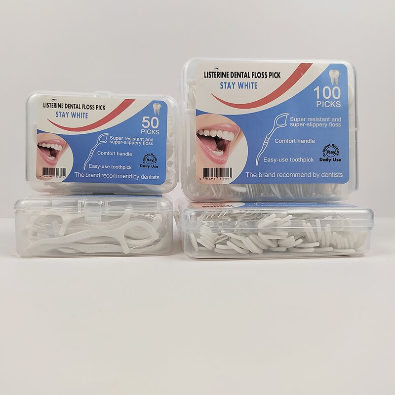 Floss Pick - Manufacturer Private Label Biodegradable Bamboo Charcoal Wheat Straw Plastic