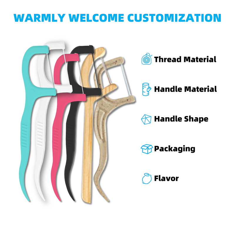 Floss Picks - Manufacturer Bamboo Charcoal Vegan Eco Biodegradable Mint Travel Case