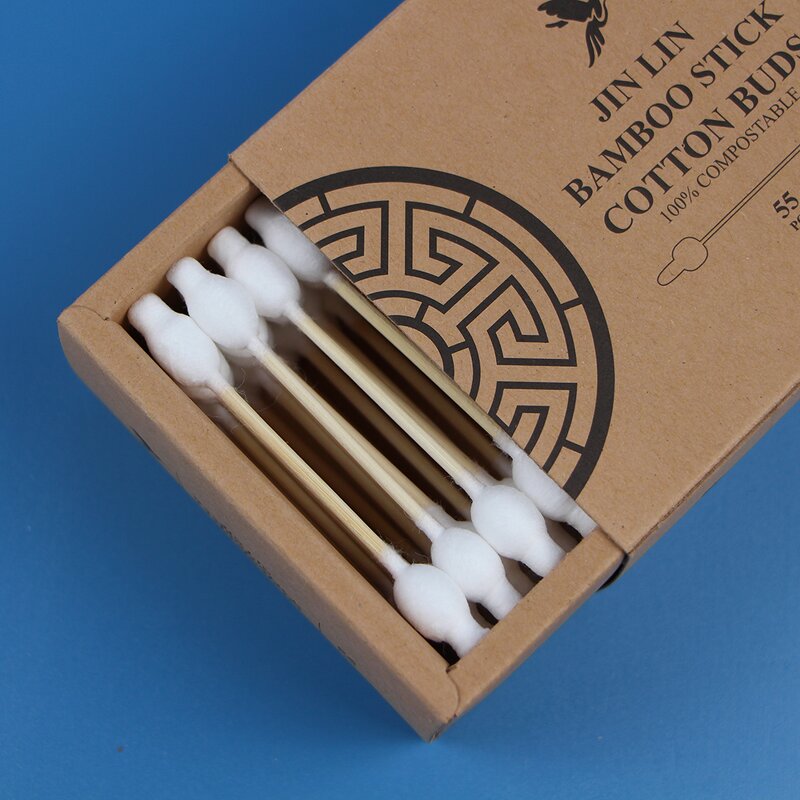 Cotton Swabs - Manufacturer Baby Organic Double Head Bamboo Safety Q-Tips Ear Cleaning