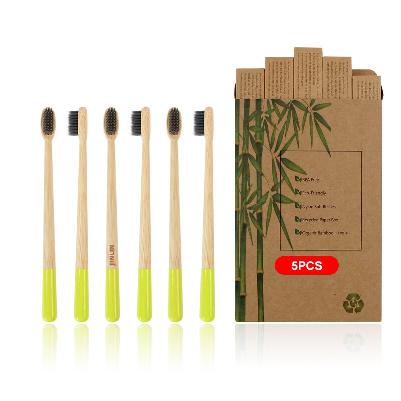 Toothbrush - Manufacturer Customizable Small Cone Bamboo Logo Printing Custom Painting