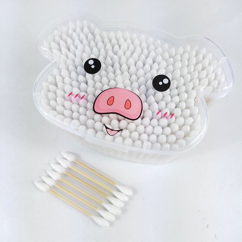 Cotton Buds - Manufacturer 300pcs 0.64cm Bamboo Stick Q Tips Poly Box Factory Price