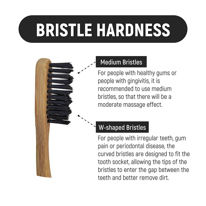 Toothbrush - Manufacturer Custom Logo Bamboo Soft PBT Nylon Bristles Natural Home