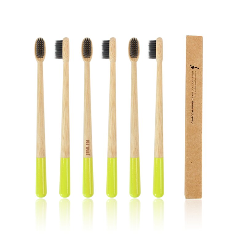 Toothbrush - Manufacturer Customizable Small Cone Bamboo Logo Printing Custom Painting