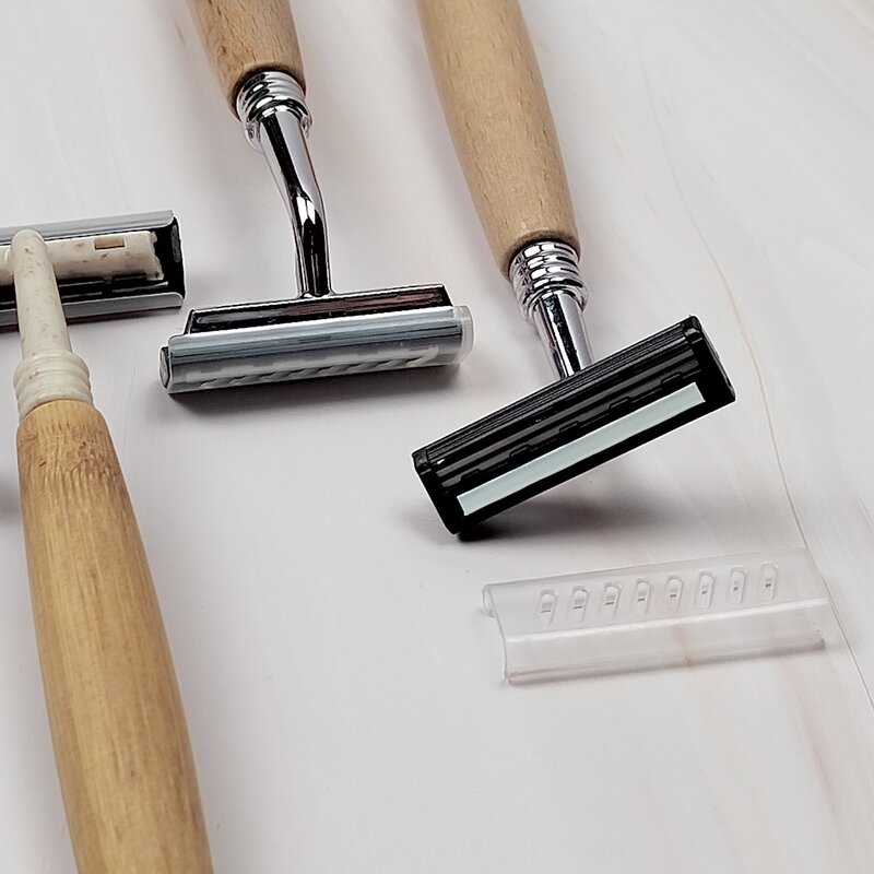 Razor - Manufacturer Biodegradable Bambus Disposable Wooden Twin Stainless Steel