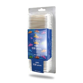 Cotton Swabs - Manufacturer 100% Pure Organic 500Ct Paper Stick Large Pack Cotonete