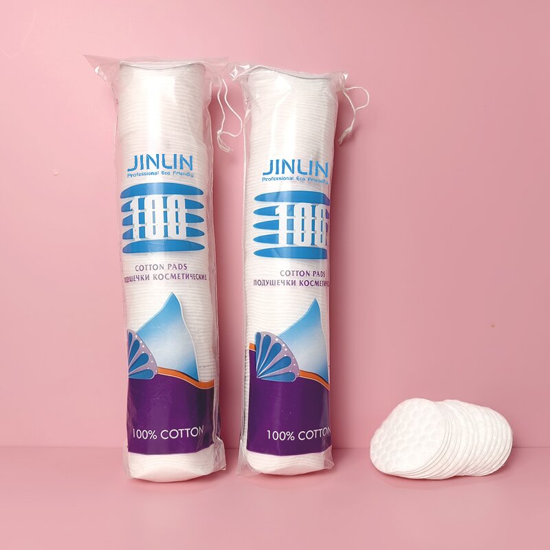 Cotton Pads - Manufacturer OEM Circular Bag Organic Large Facial Makeup Removal Ready