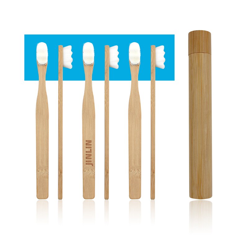 Toothbrush - Manufacturer Bamboo Soft Nano Bristles Flat Straight Handle Eco-Friendly