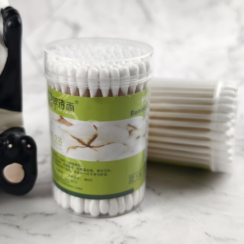 Cotton Swabs - Manufacturer Natural Absorbent Wooden Stick Hygienic Facial Cleansing