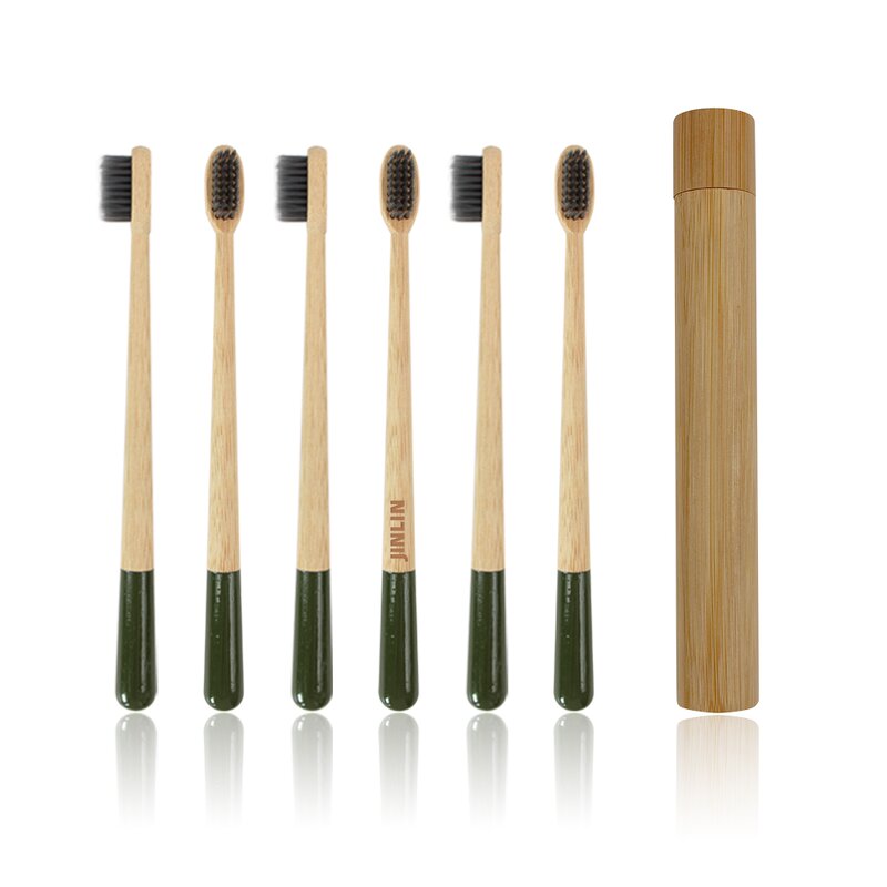 Toothbrush - Manufacturer Customizable Small Cone Bamboo Logo Printing Custom Painting