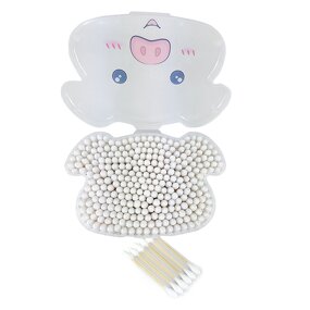 Cotton Buds - Manufacturer 300pcs 0.64cm Bamboo Stick Q Tips Poly Box Factory Price