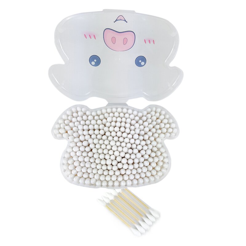 Cotton Buds - Manufacturer 300pcs 0.64cm Bamboo Stick Q Tips Poly Box Factory Price