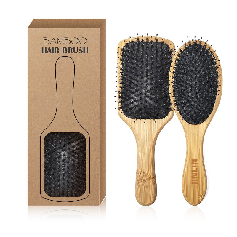 Hairbrush - Manufacturer Eco Boar Bristles Detangling Extensions Paddle Bamboo