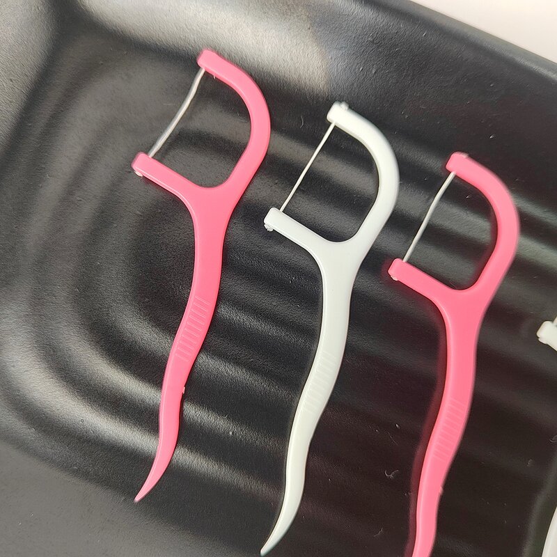 Dental Floss - Manufacturer 30-Pack Disposable Oral Care Custom Logo White Floss Stick